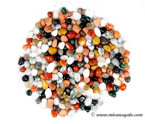 Manufacturers Exporters and Wholesale Suppliers of Mixed Agate Tumbled & Pebbles Khambhat Gujarat